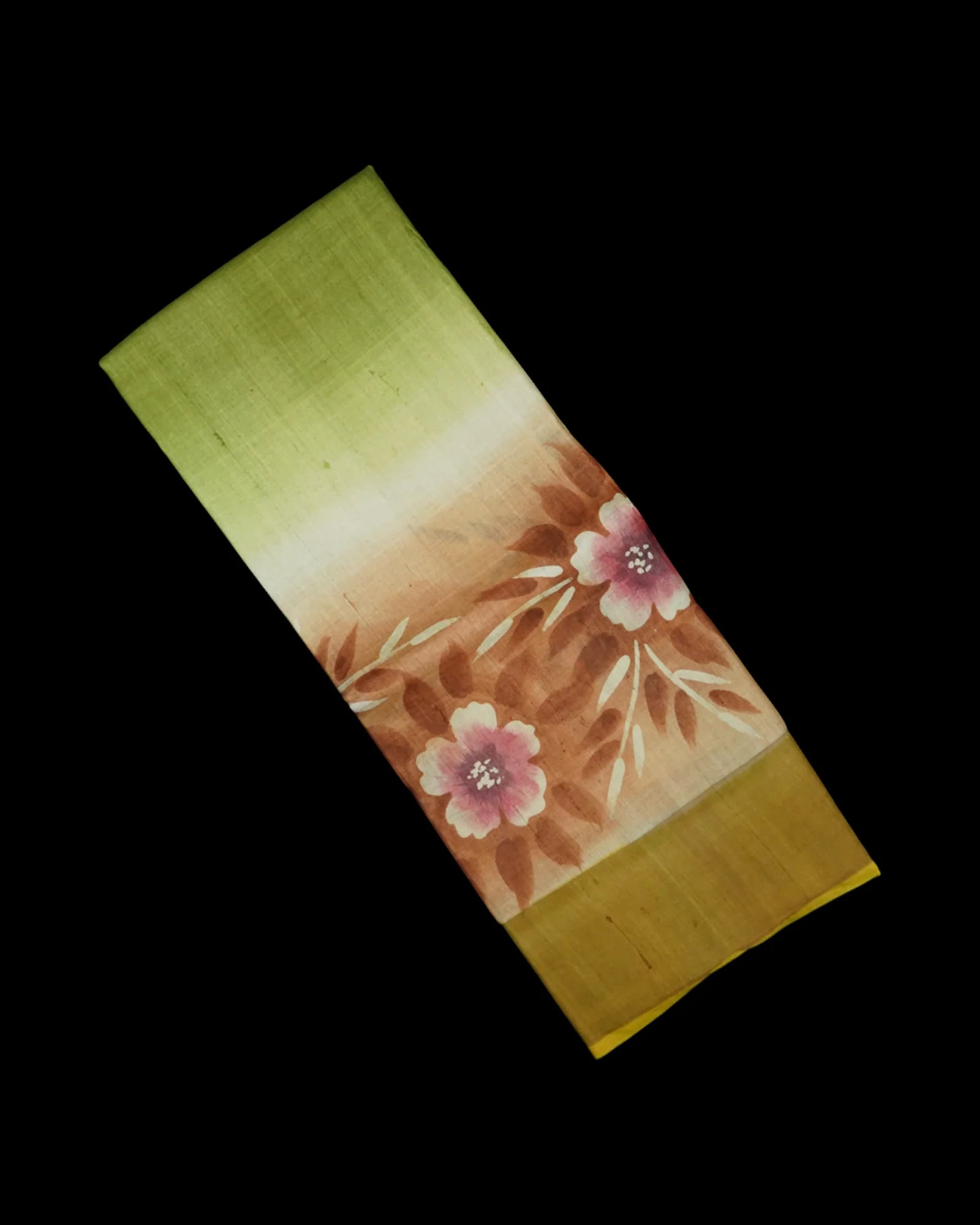 Cream Tussar Silk Mangalgiri Saree