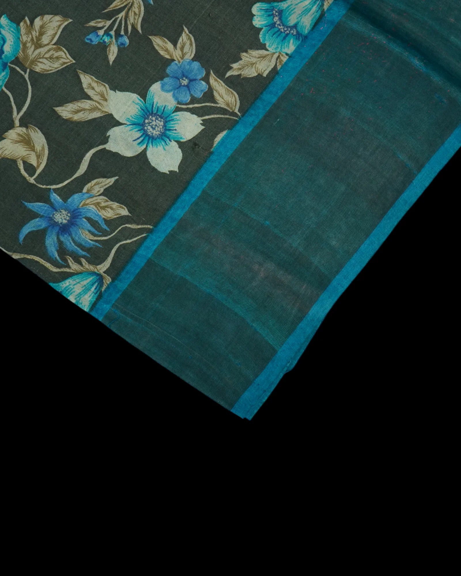 Floral Tussar Silk Mangalgiri Saree
