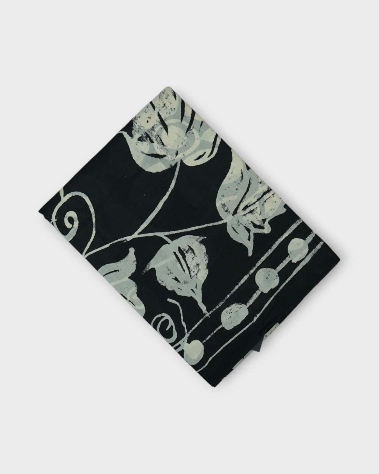 Black Tussar Silk Mangalgiri Floral Saree