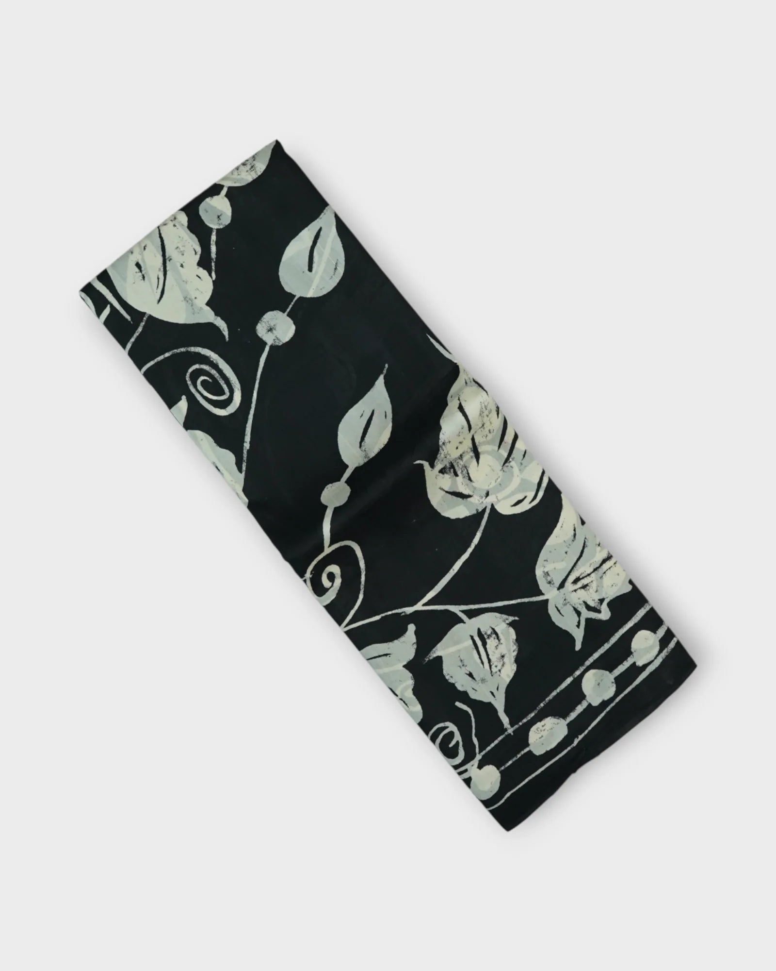 Black Tussar Silk Mangalgiri Floral Saree