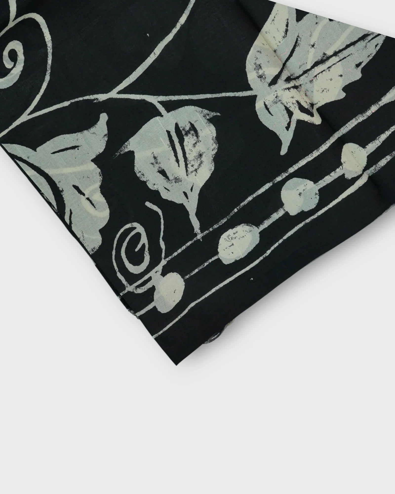 Black Tussar Silk Mangalgiri Floral Saree