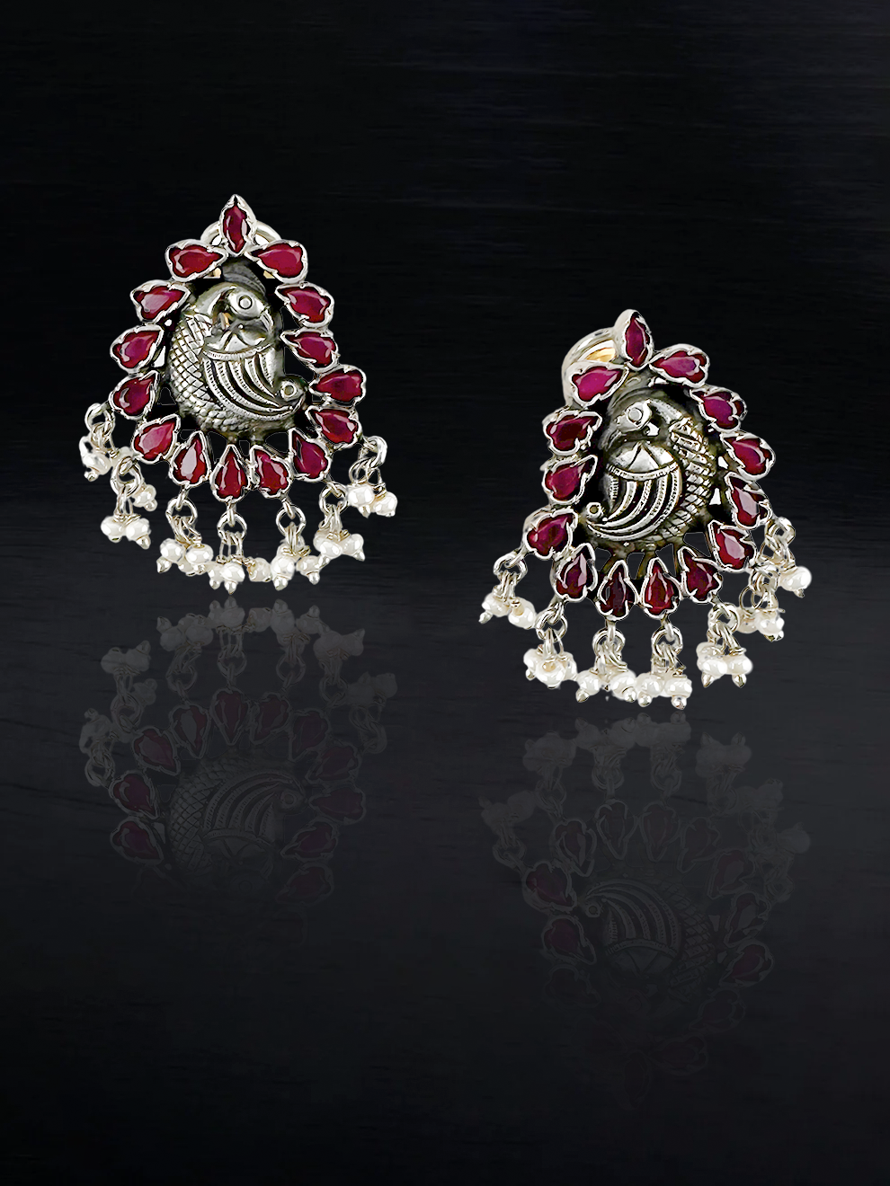 Ruby Pearl Studs