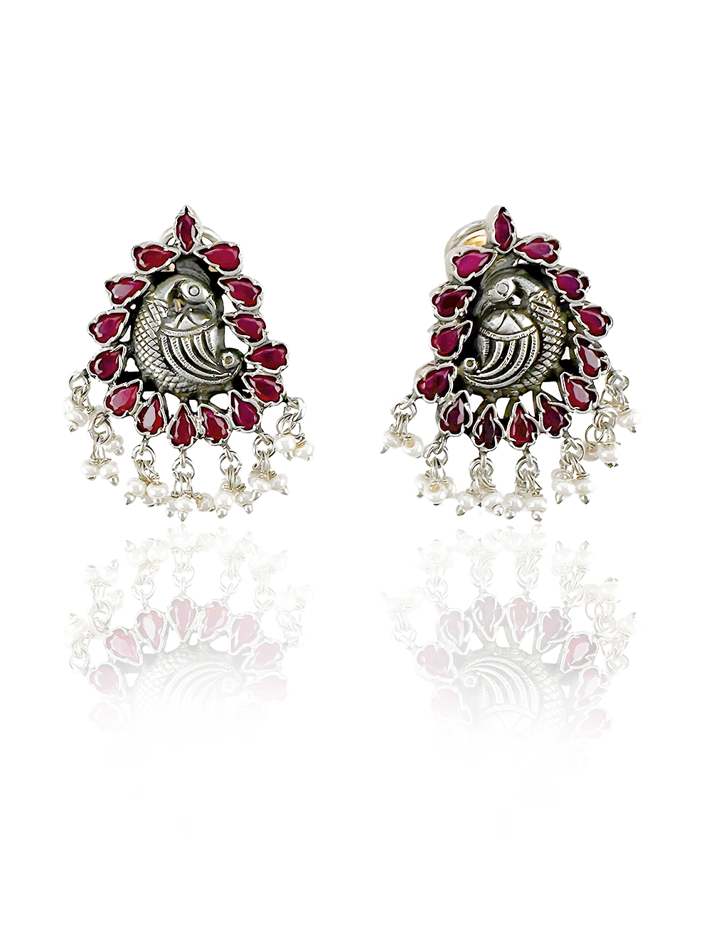 Ruby Pearl Studs