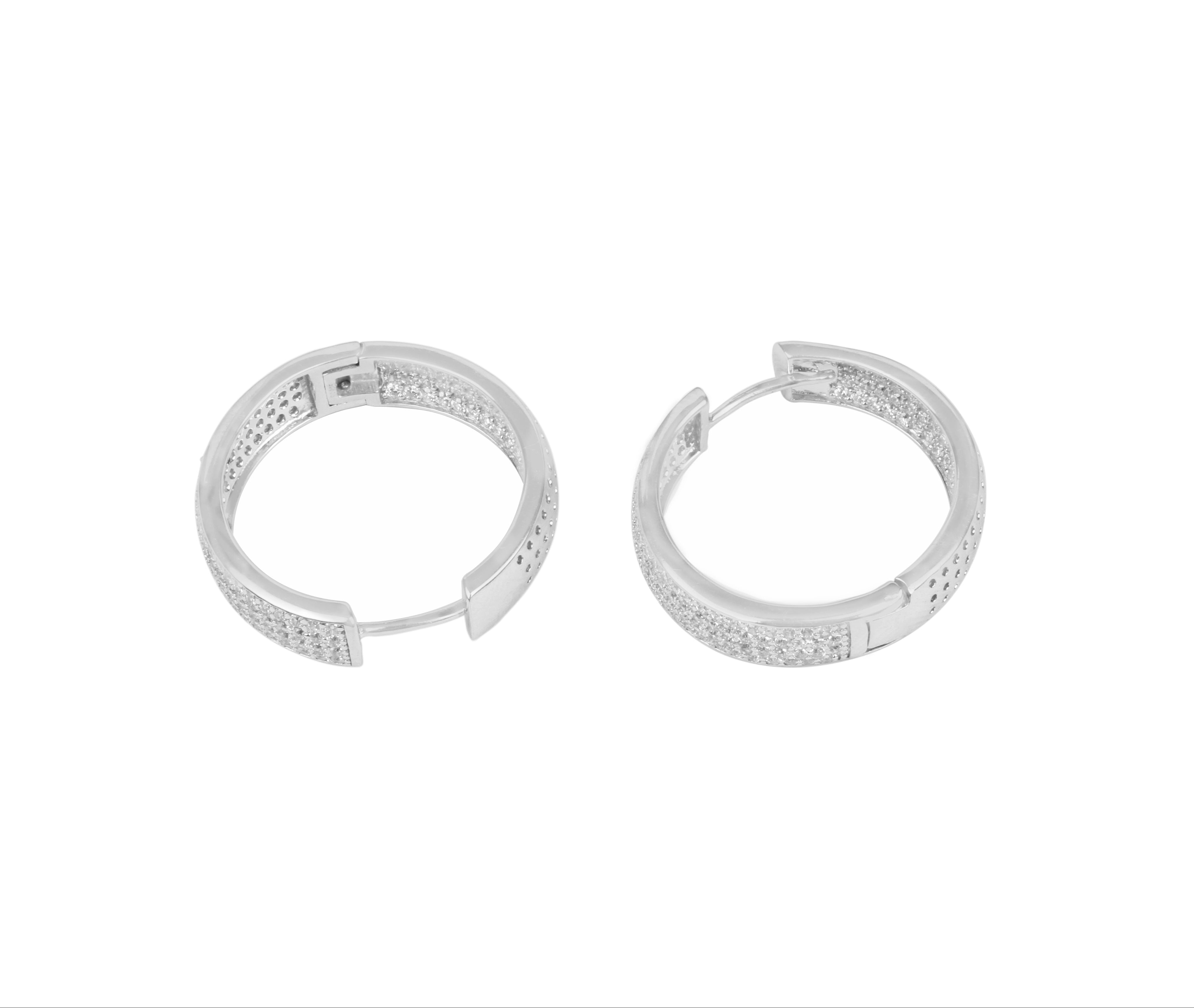 Silver White Sapphire Studs