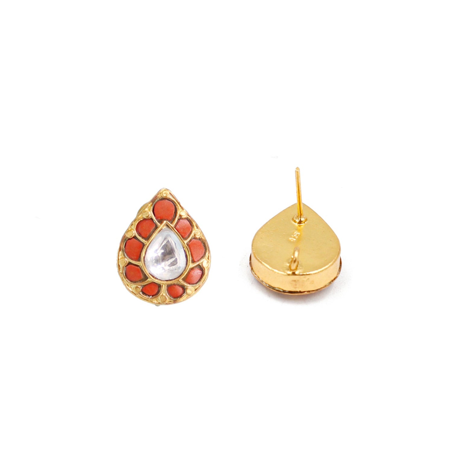 Kundan & Coral Earrings