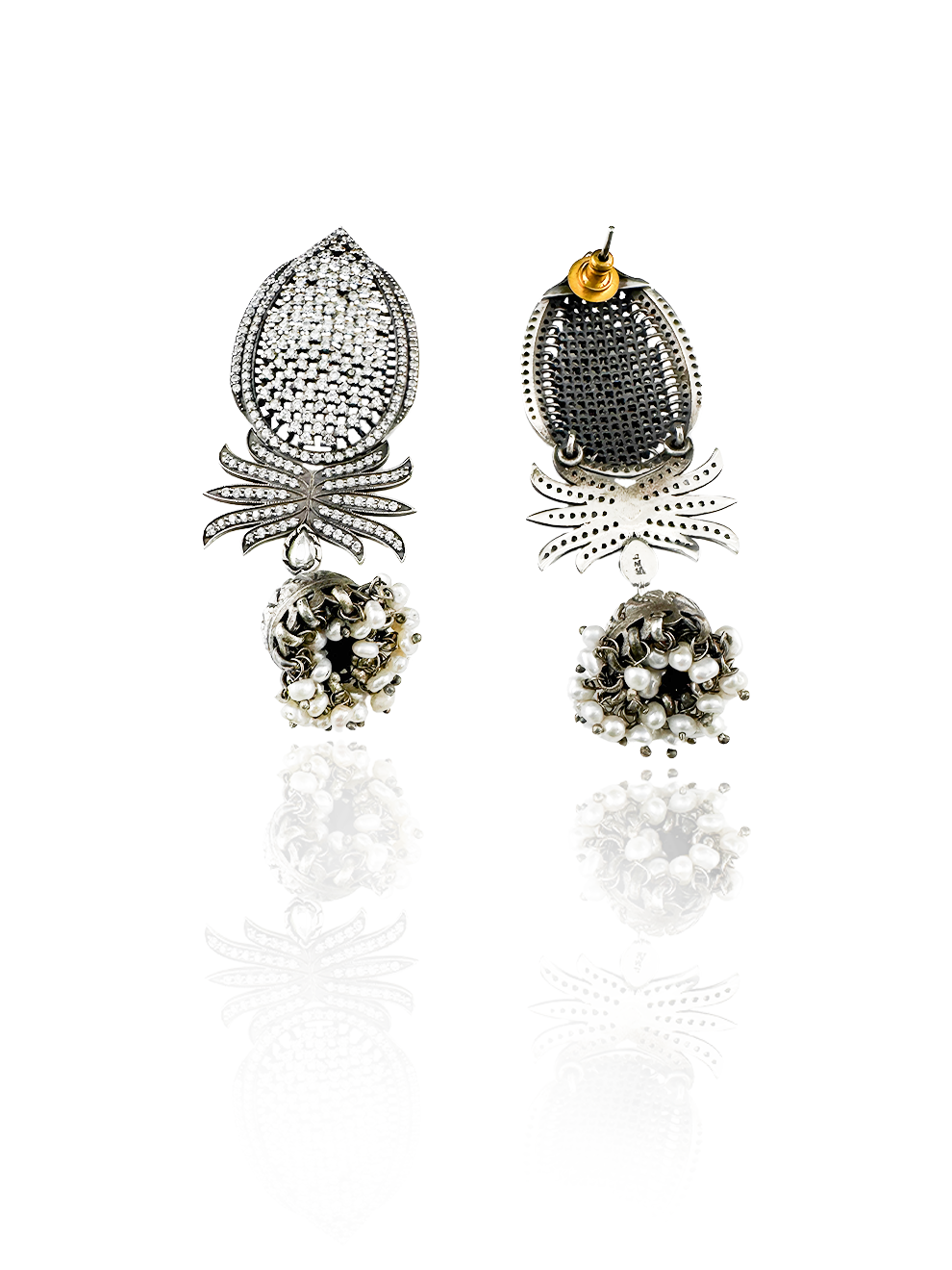 Silver Jhumka Royale