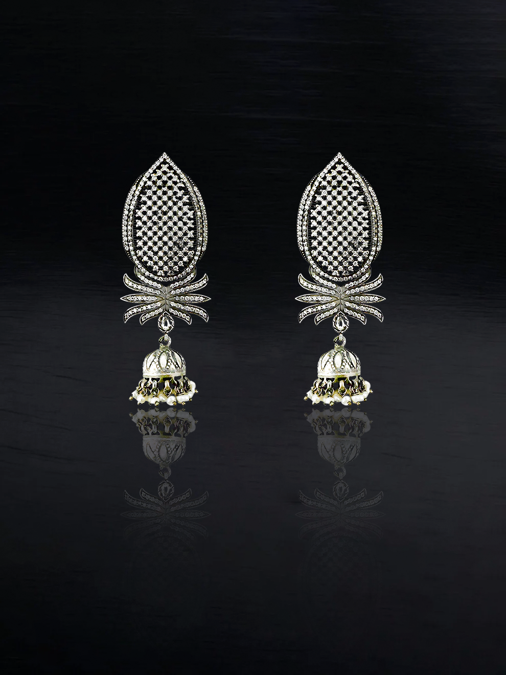 Silver Jhumka Royale
