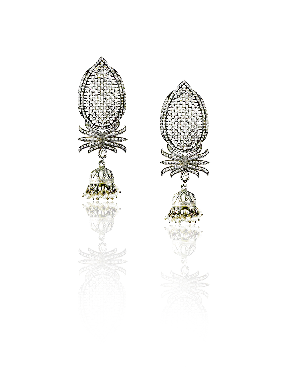 Silver Jhumka Royale
