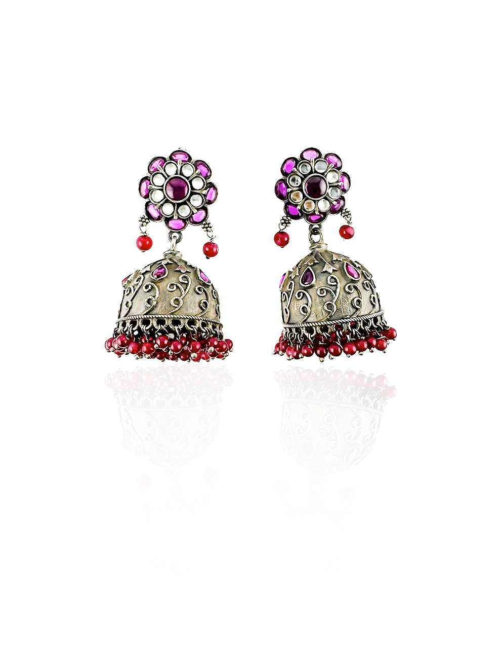 Silver Sway Jhumkas