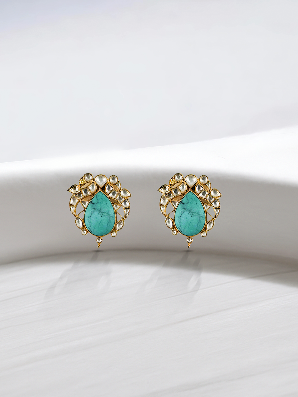 Turquoise Drop Studs