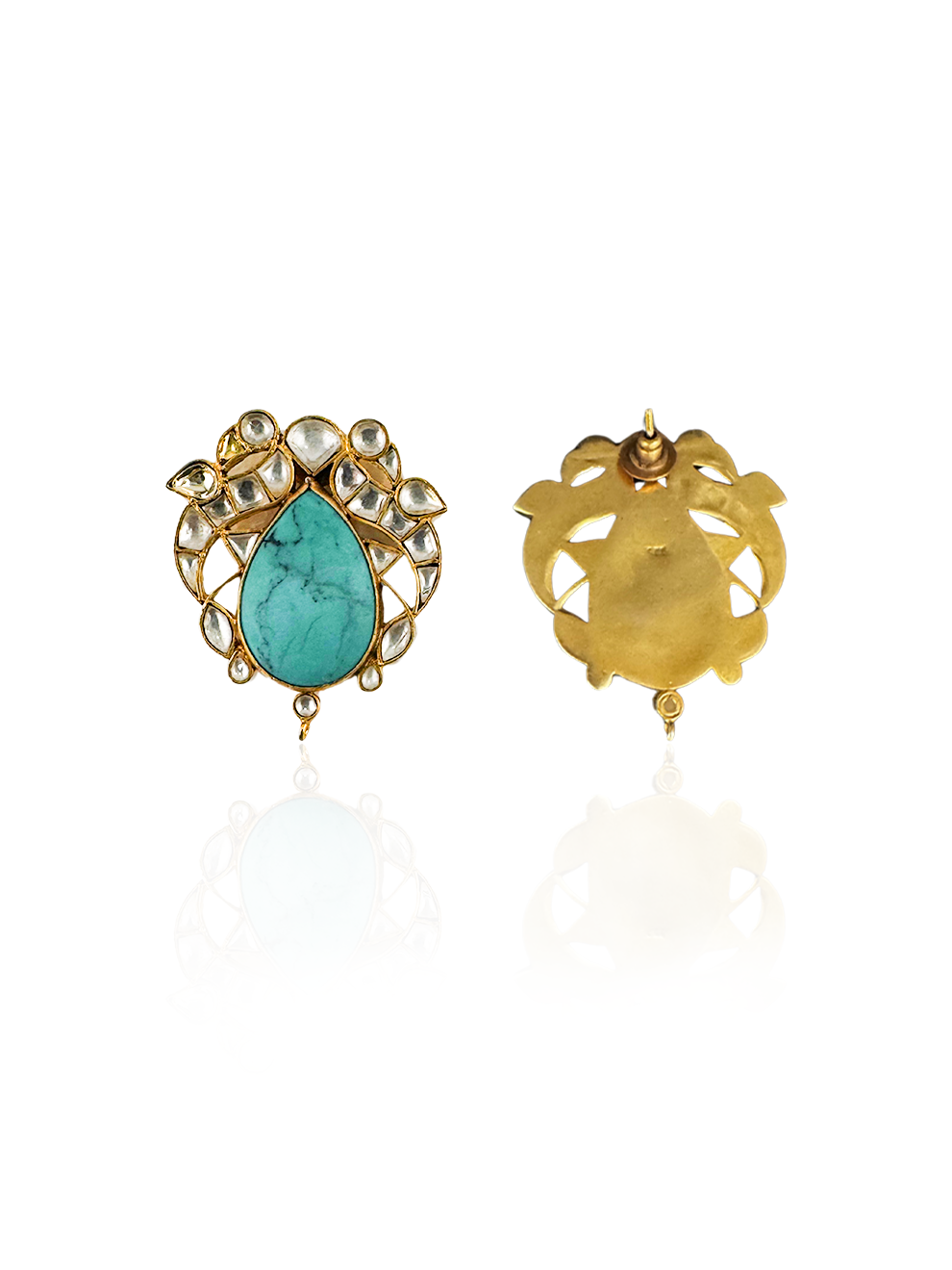 Turquoise Drop Studs