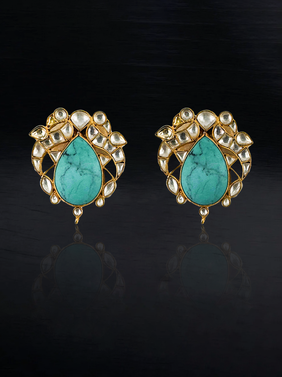 Turquoise Drop Studs