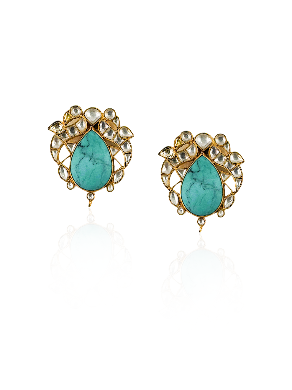 Turquoise Drop Studs