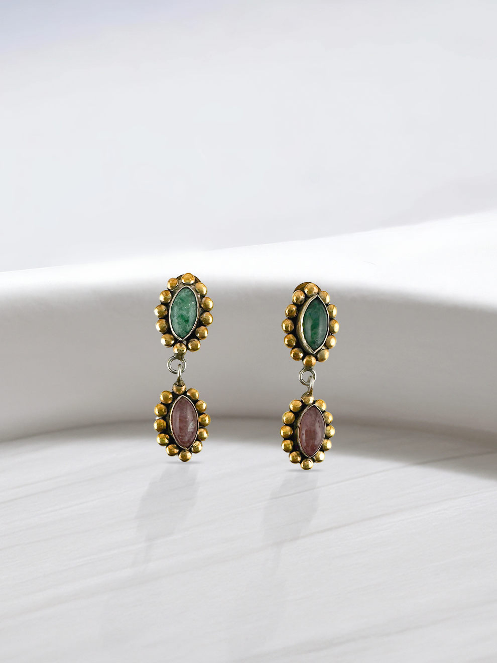 Vert Rose Danglers