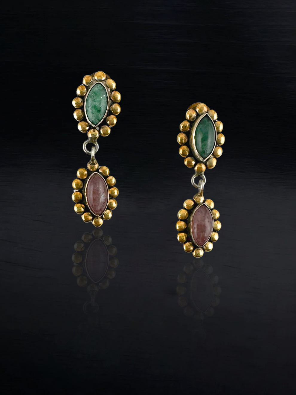 Vert Rose Danglers
