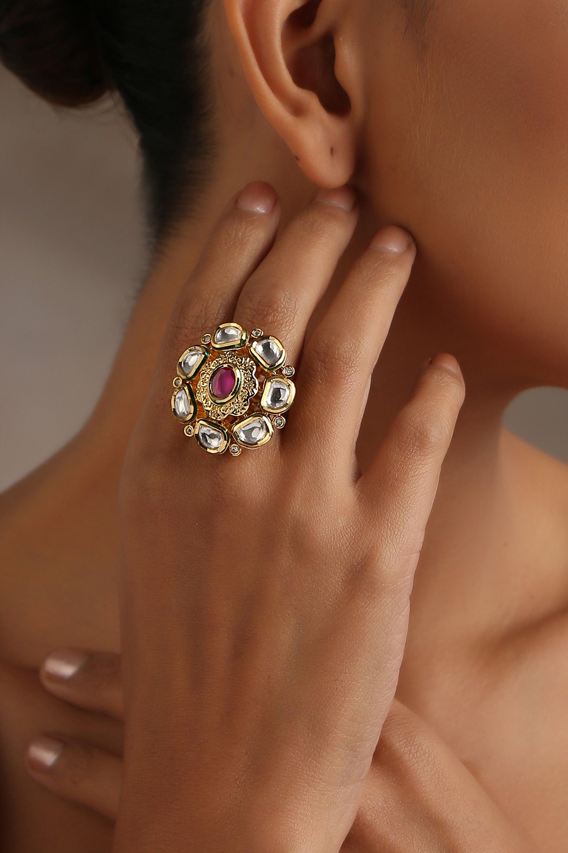 Majestic Maroon Majesty Ring - Dyulokha