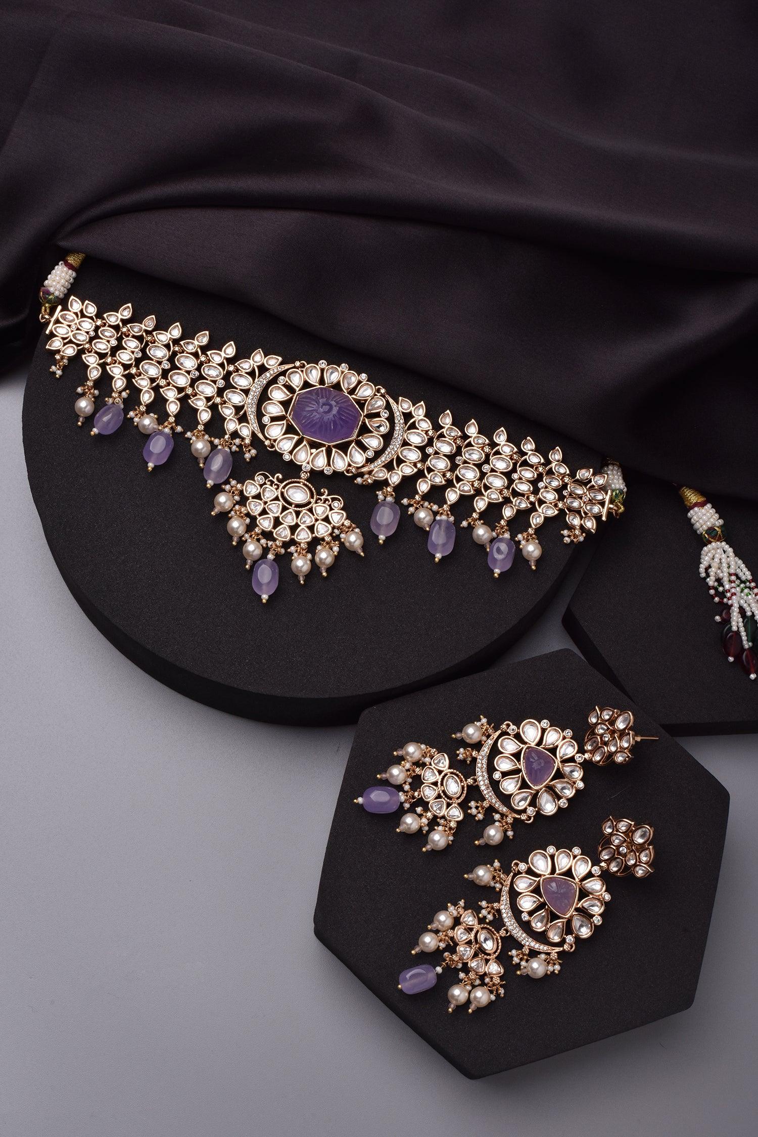 Modern Royalty Polki Choker Set - Dyulokha