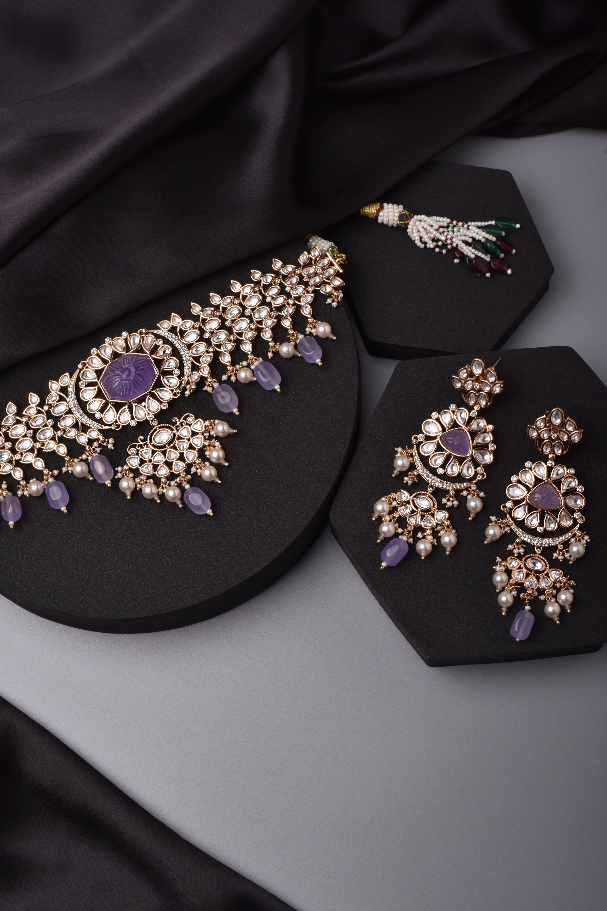 Modern Royalty Polki Choker Set - Dyulokha