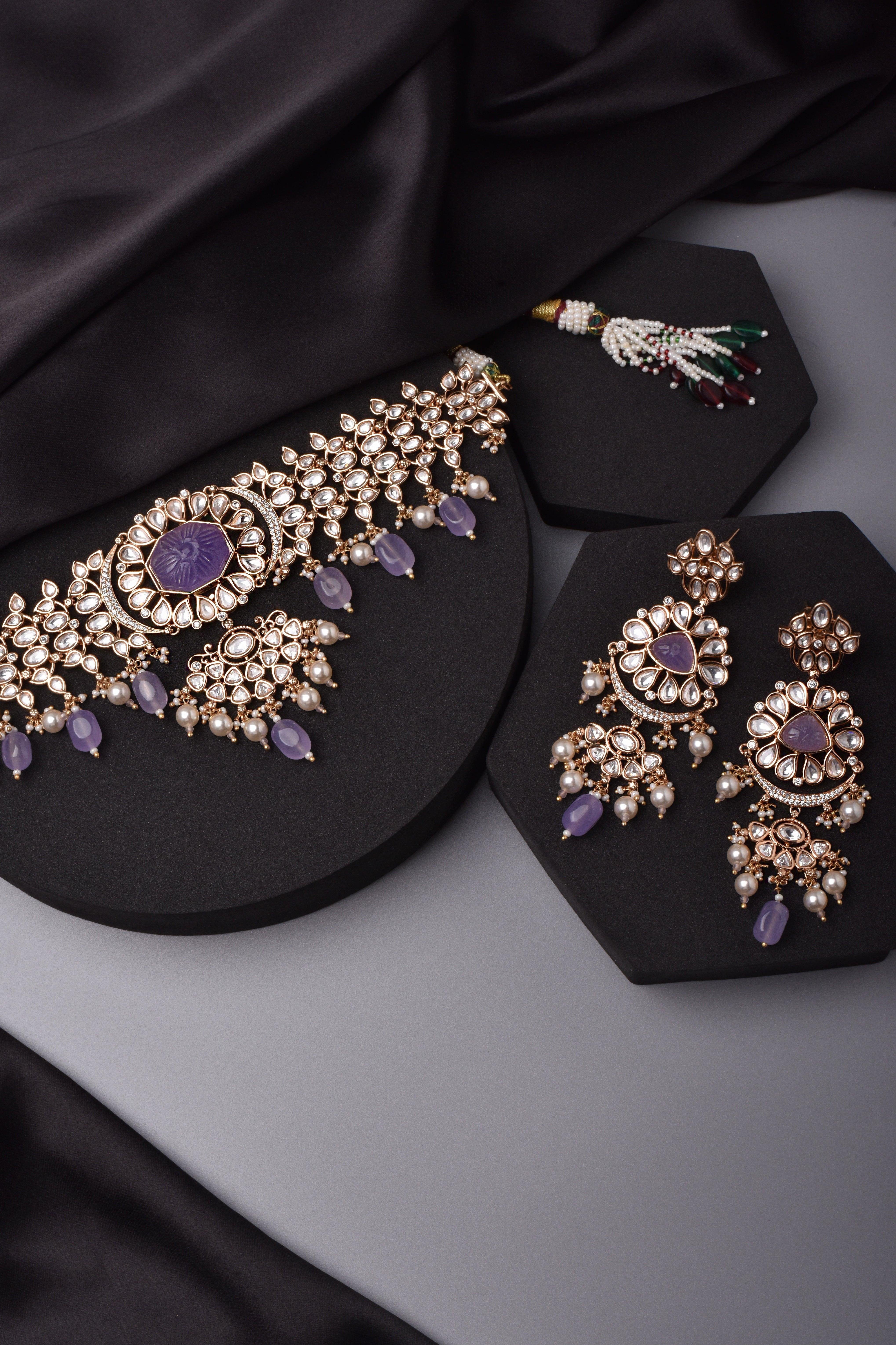 Modern Royalty Polki Choker Set - Dyulokha