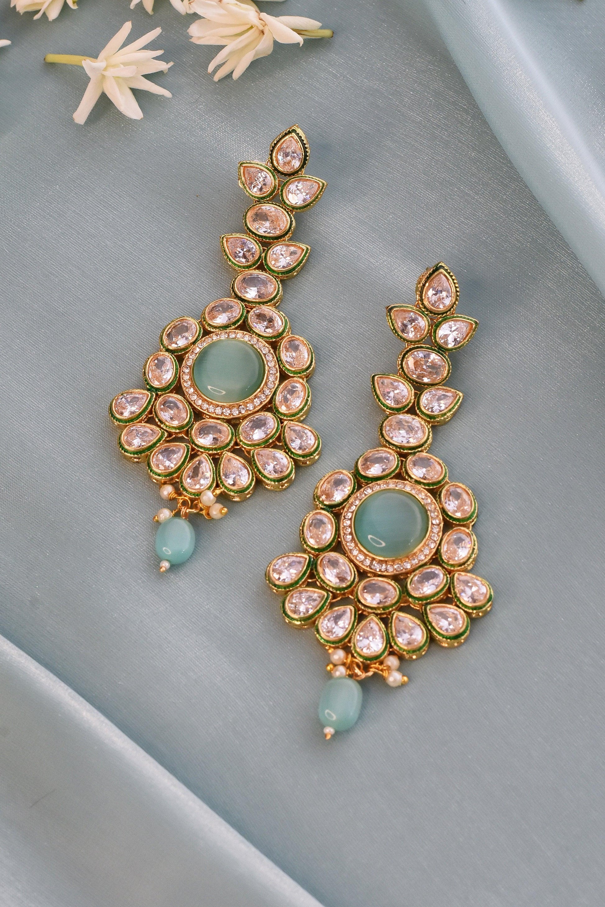Enchanted Ivy Kundan Danglers - Dyulokha