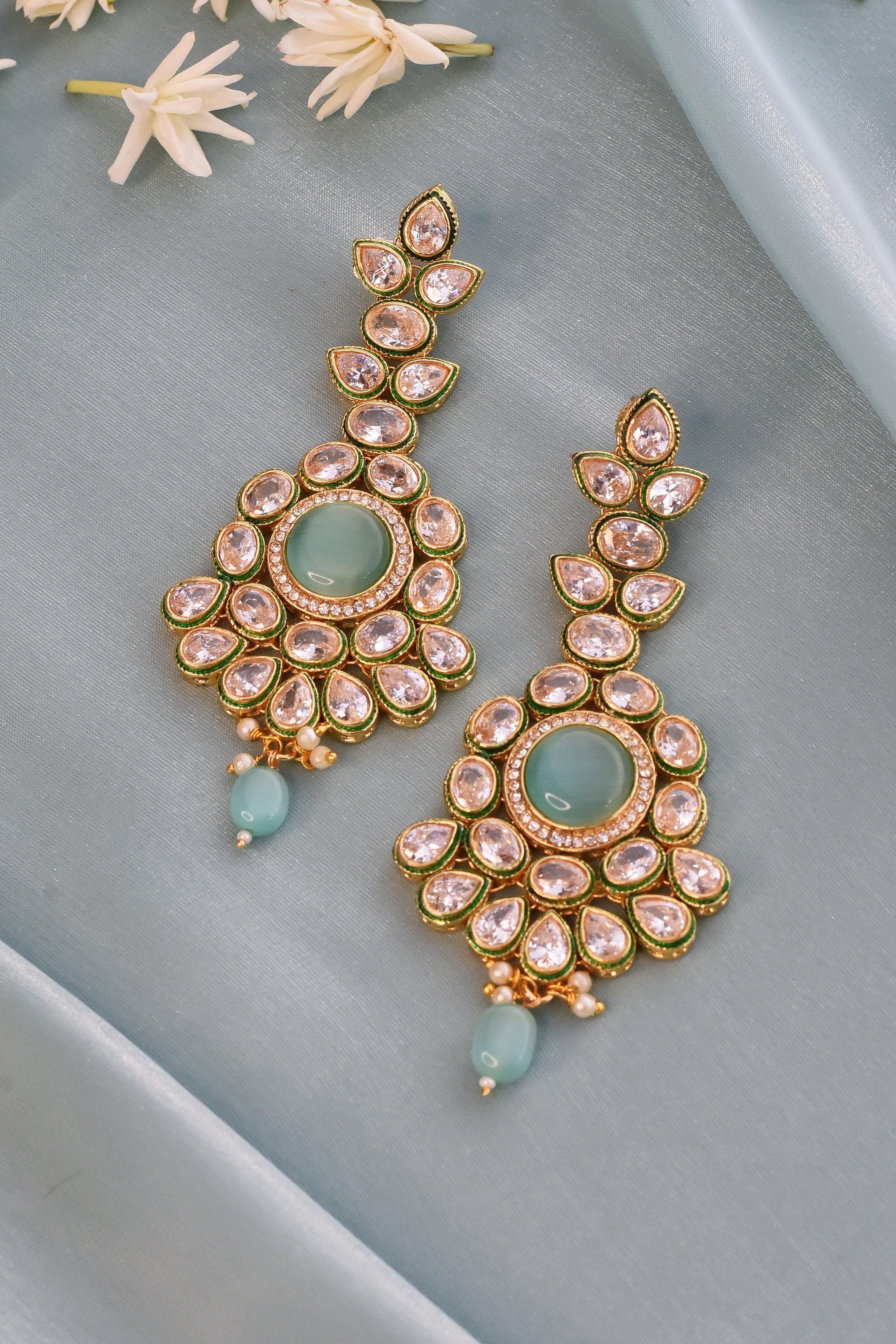 Enchanted Ivy Kundan Danglers - Dyulokha