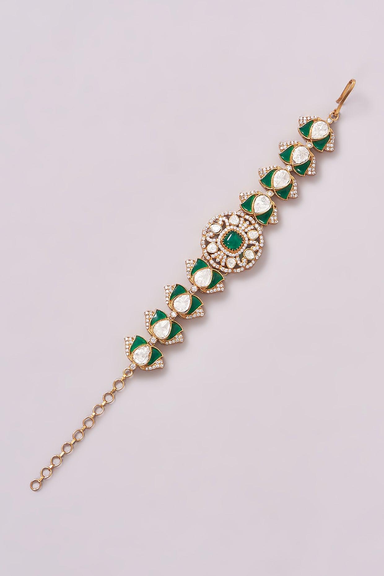 Statement Sparkle Kundan Bracelet - Dyulokha
