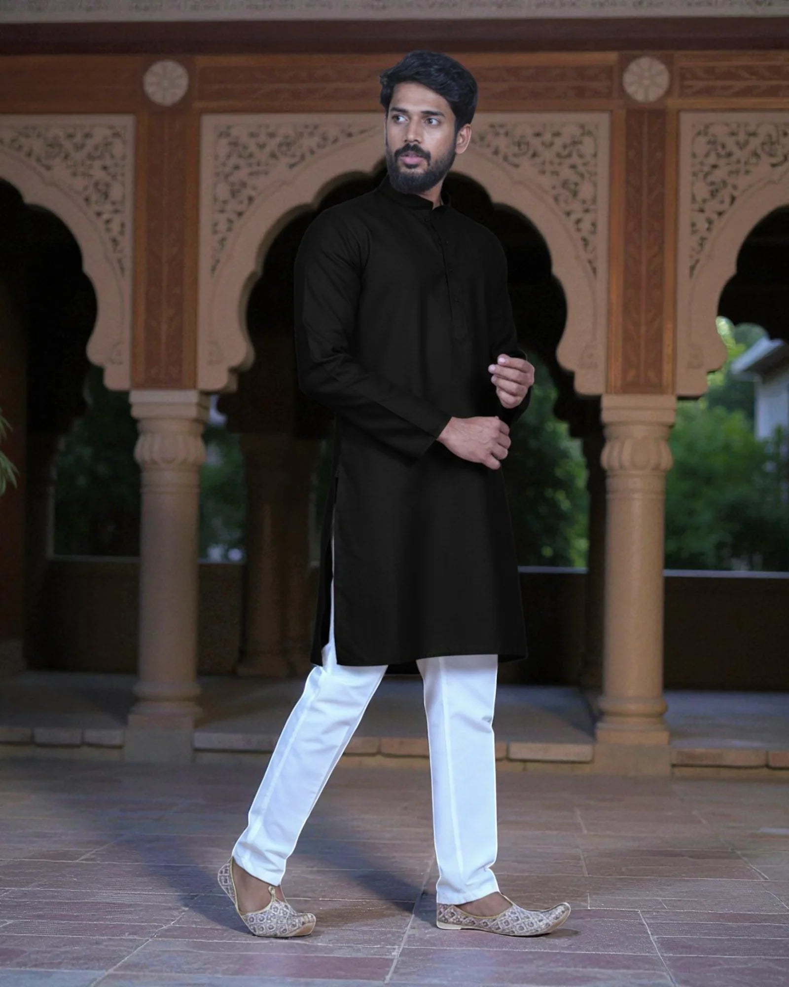 Cotton Plain Kurta Pajama Set