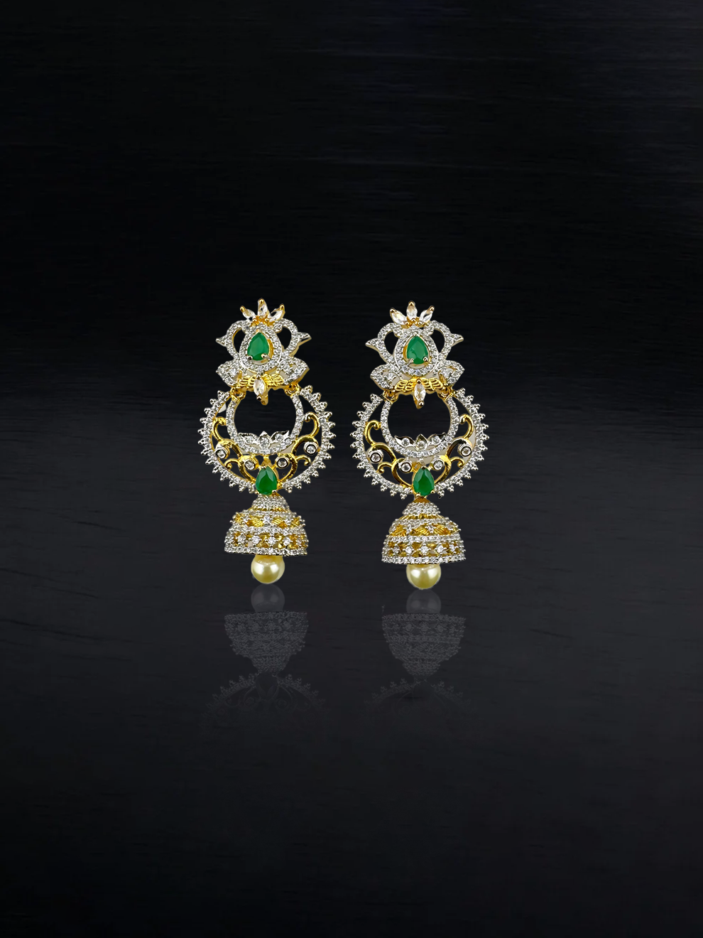 Versatile 3-in-1 Jhumkas