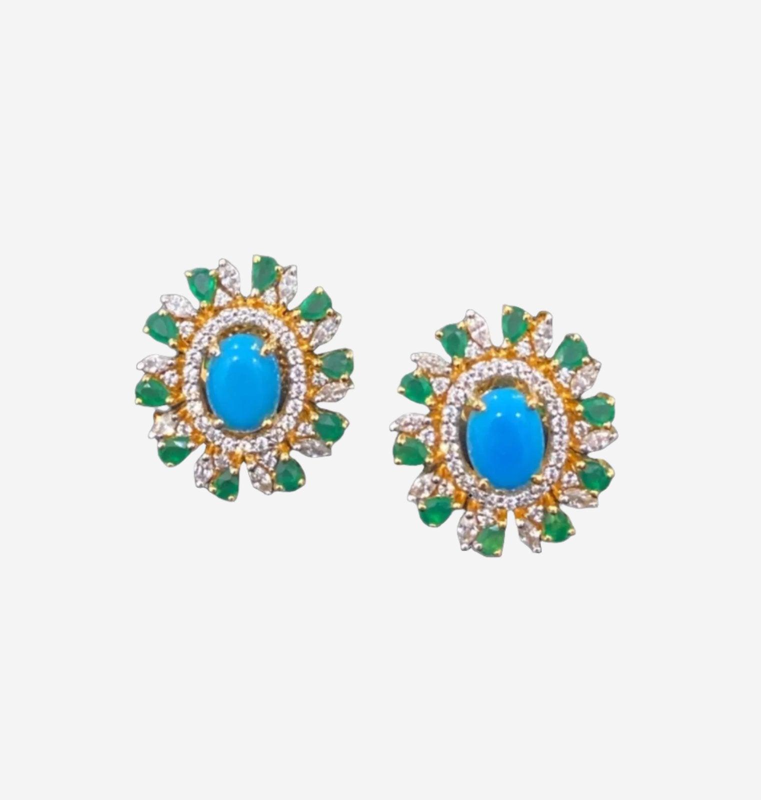 Turquoise Treasured Earrings - Dyulokha