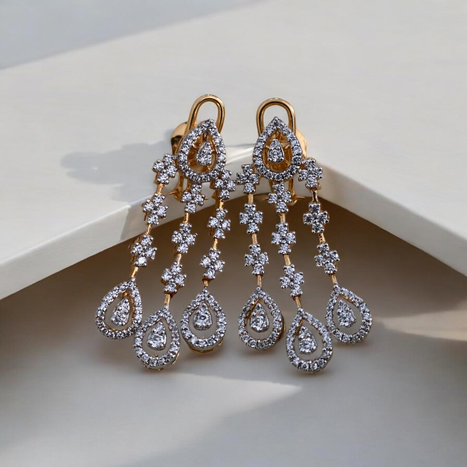 Glitz CZ Sparkle Earrings - Dyulokha