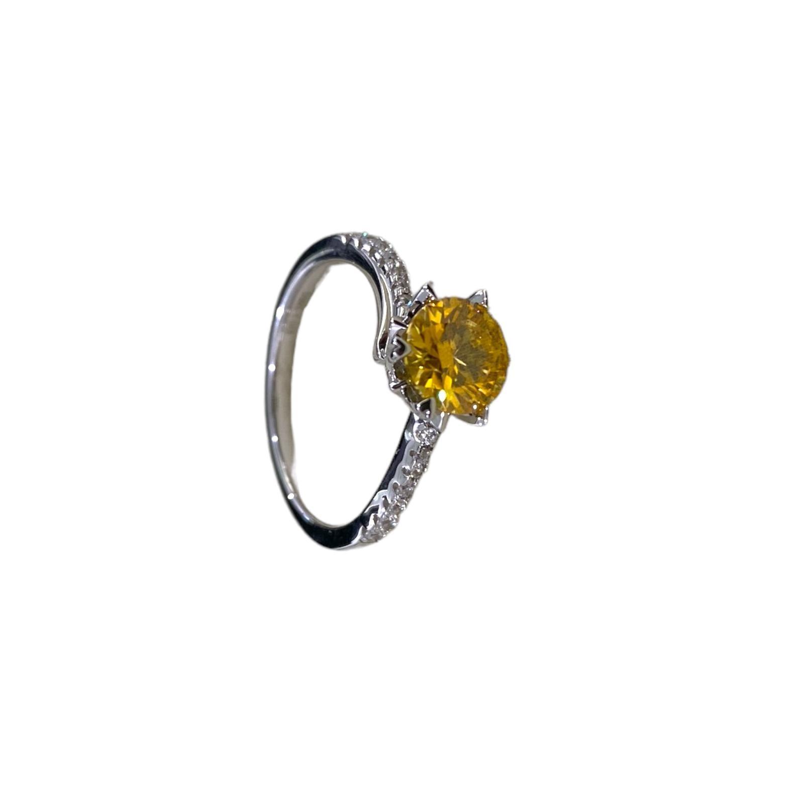 Glamorous Gleam Moissanite Accents Ring - Dyulokha