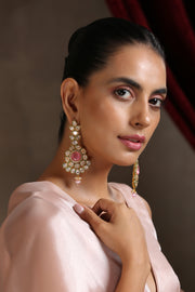 Blush Brilliance Kundan Earrings - Dyulokha