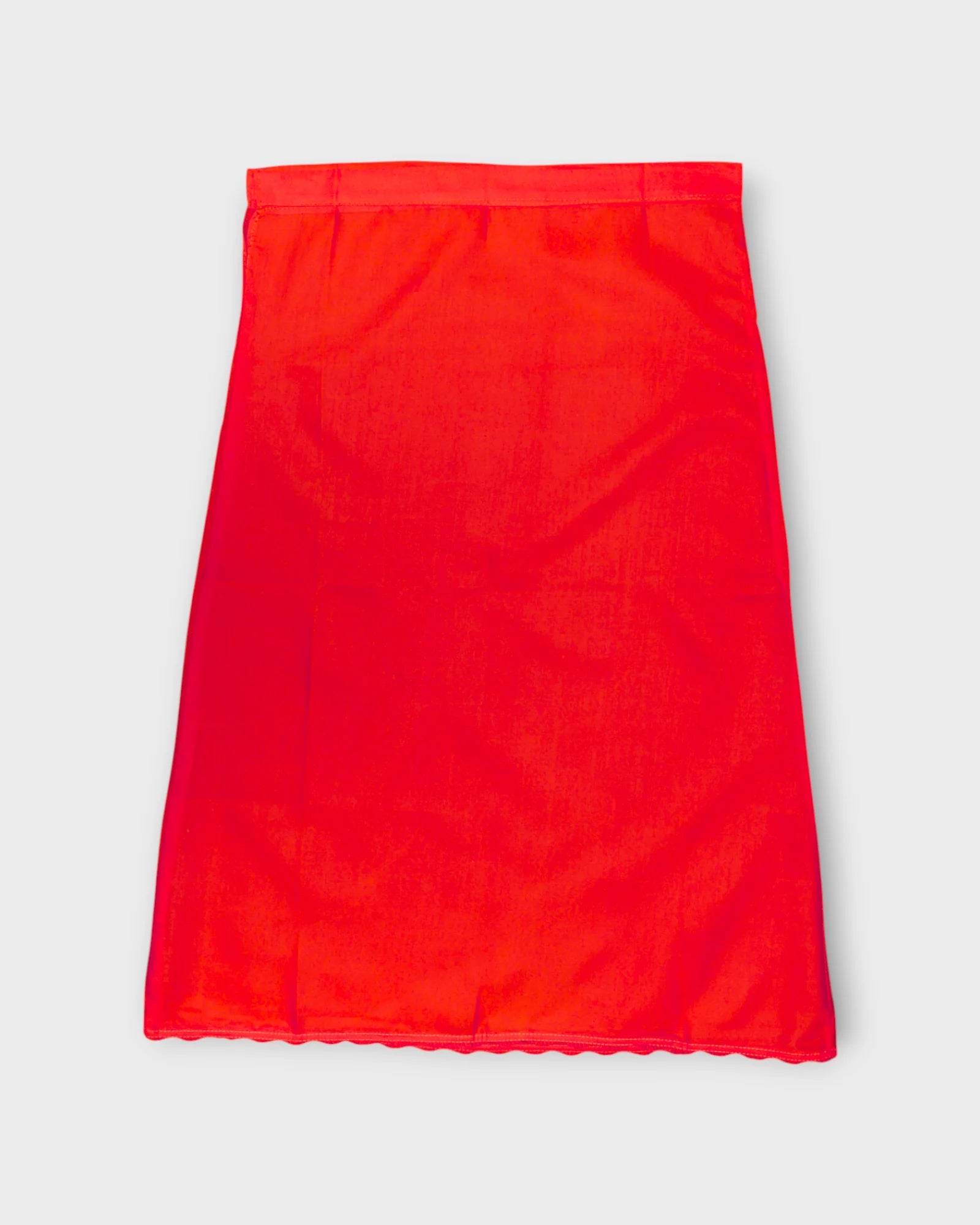 Red Cotton Ankle Length Petticoat
