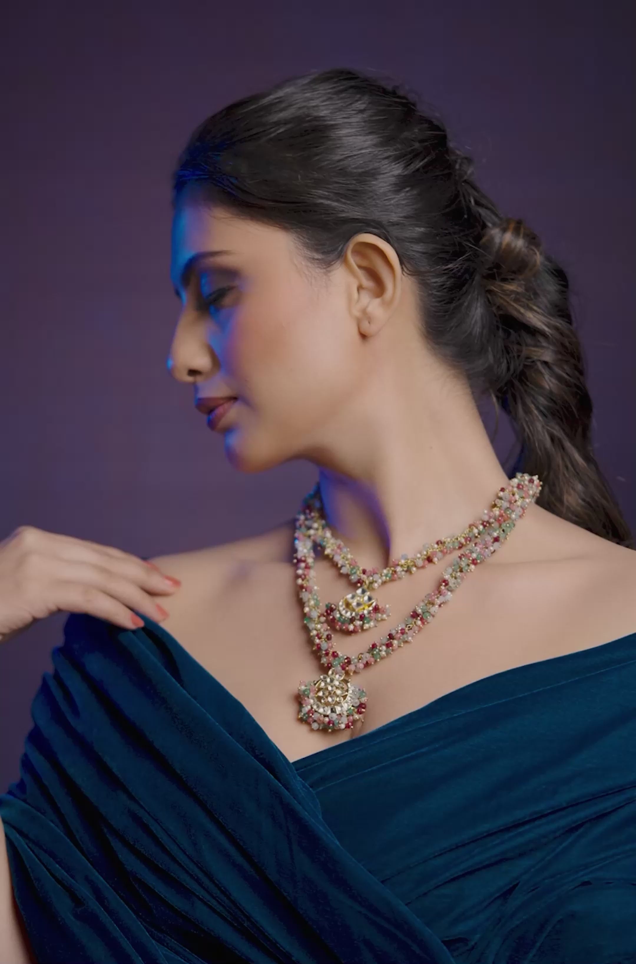 Load video: Rainbow Radiance Kundan Necklace
