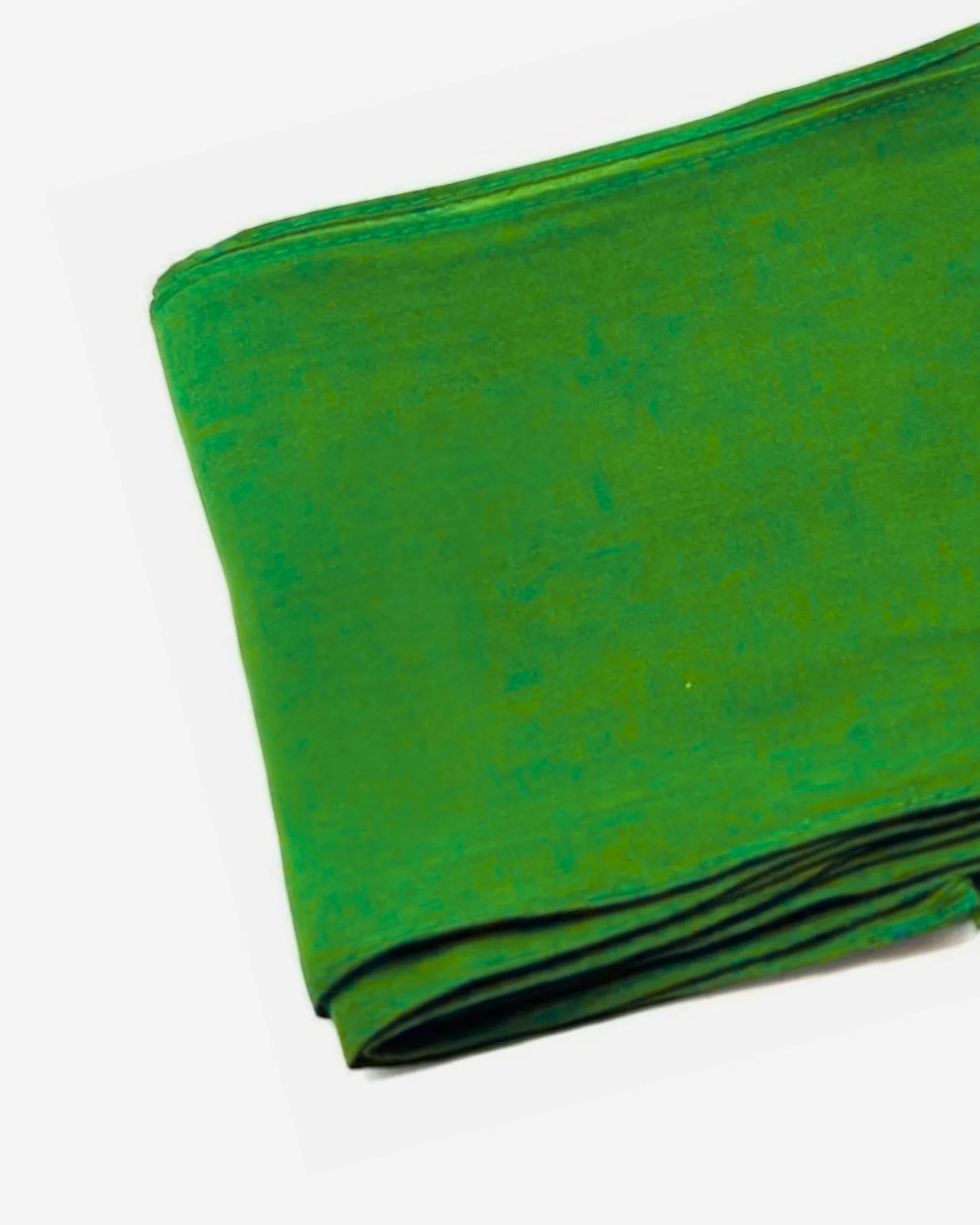 Green Cotton Saree Fall