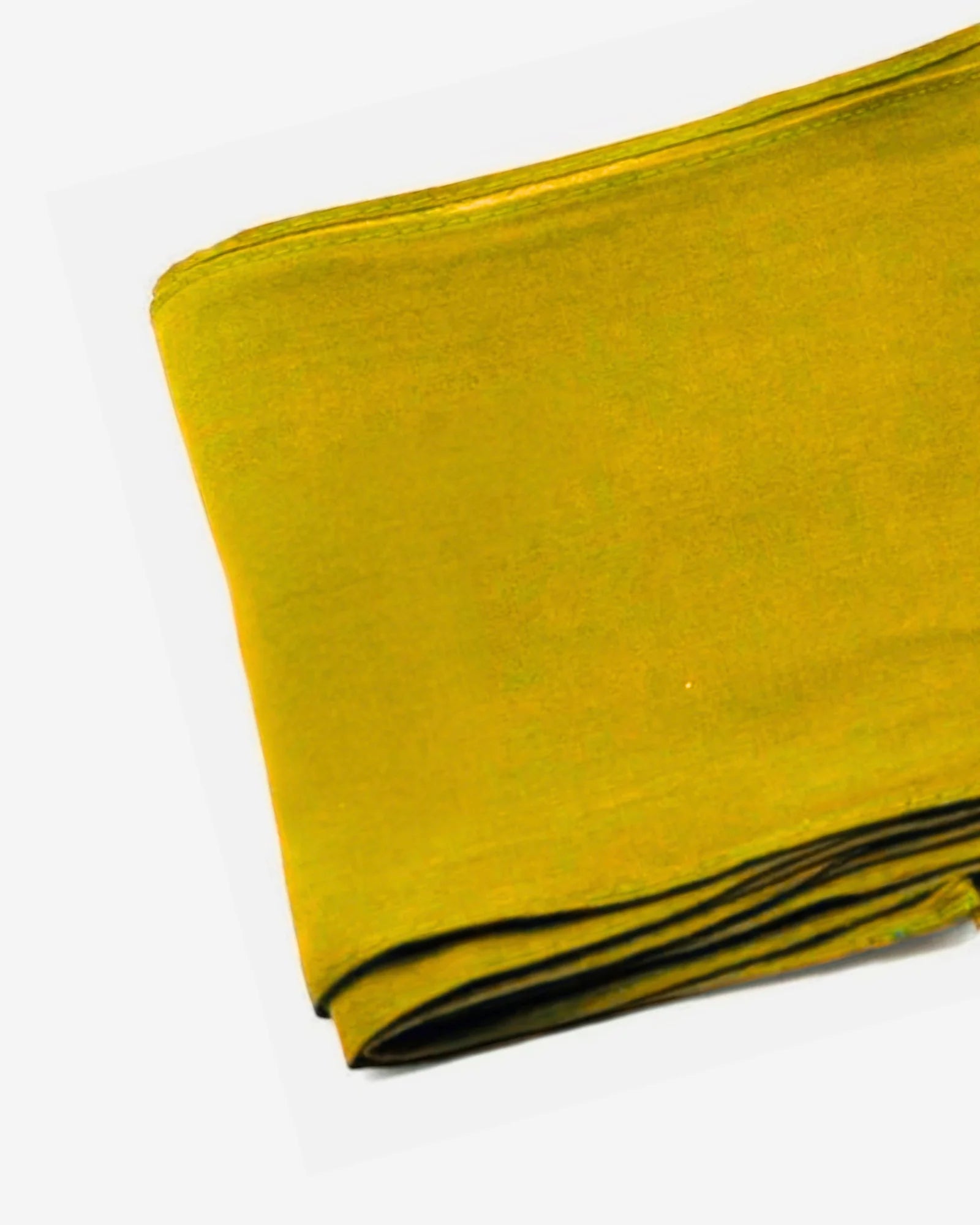 Mustard Yellow Cotton Saree Fall