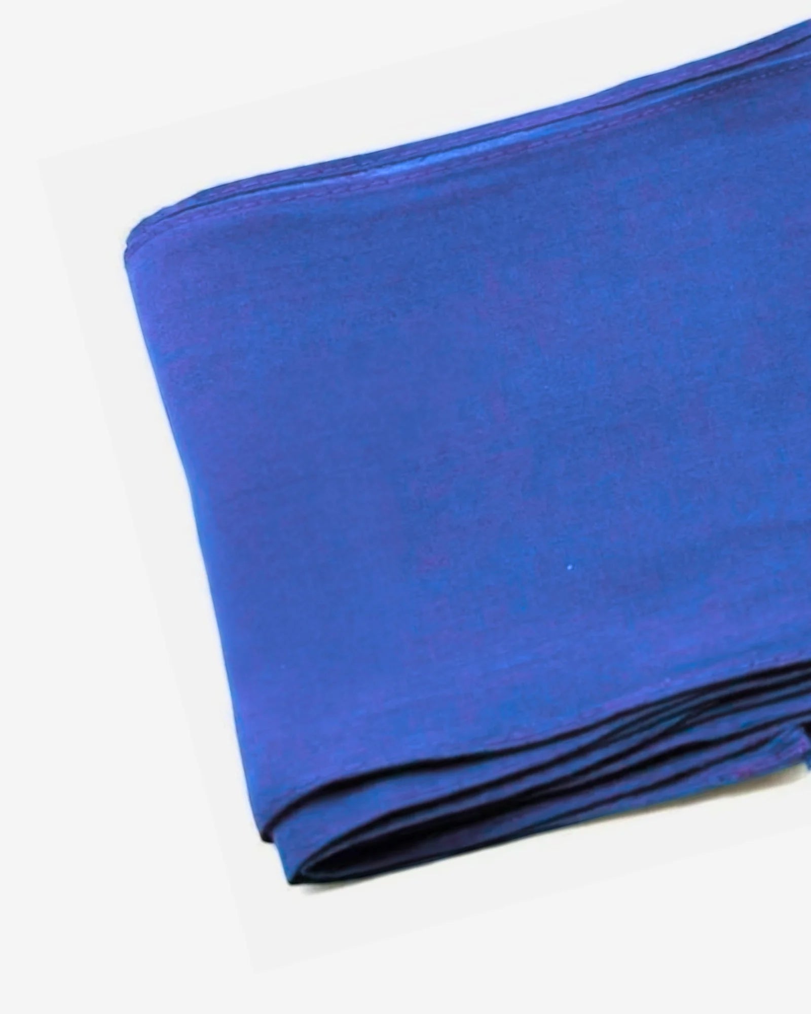 Peacock Blue Cotton Saree Fall