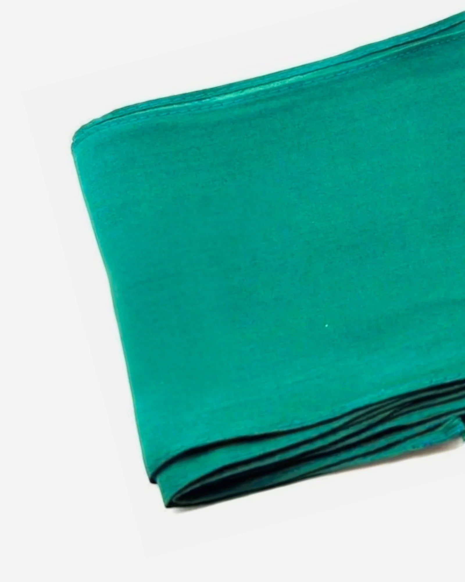 Peacock Green Cotton Saree Fall