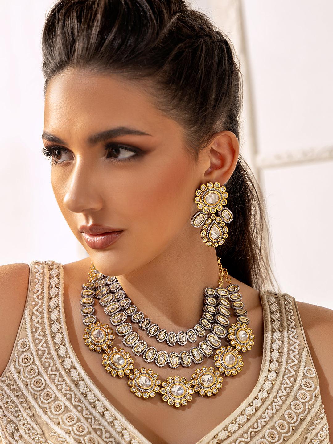 Duo Dazzle Bridal Necklace Ensemble - Dyulokha