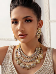 Duo Dazzle Bridal Necklace Ensemble - Dyulokha