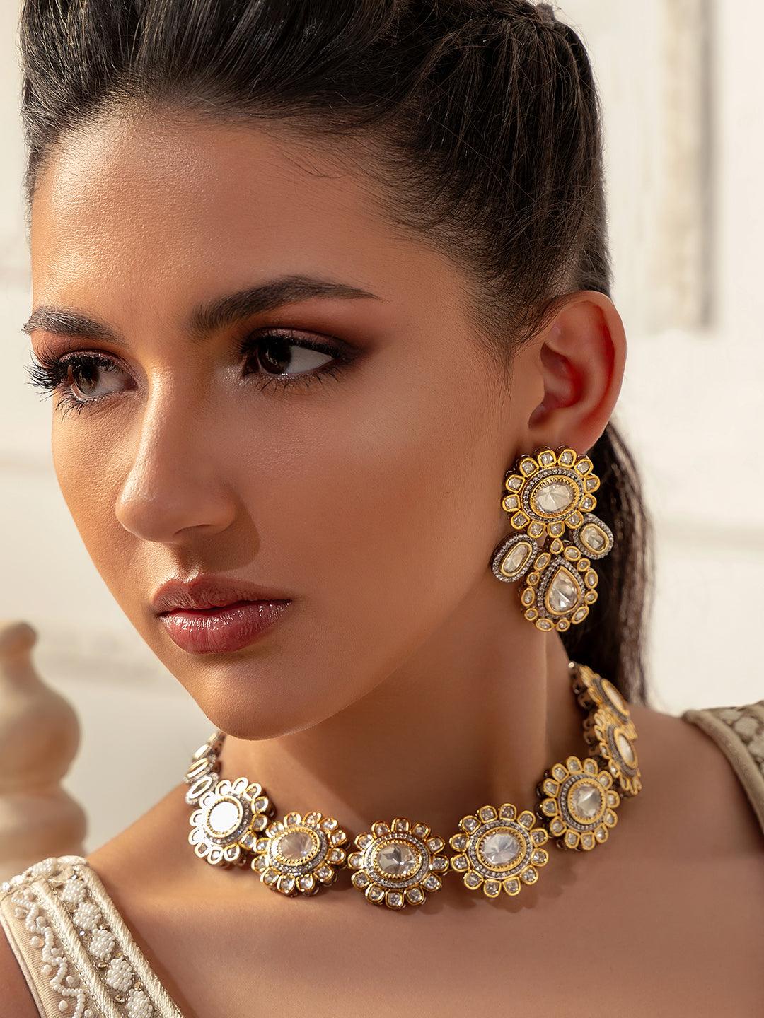 Duo Dazzle Bridal Necklace Ensemble - Dyulokha
