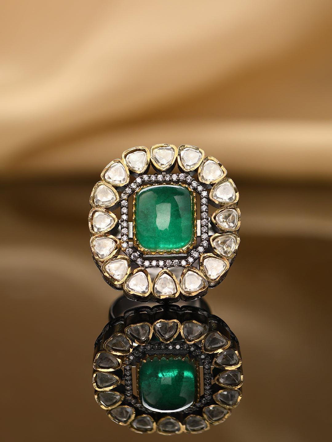 Sacred Splendor Polki Ring - Dyulokha